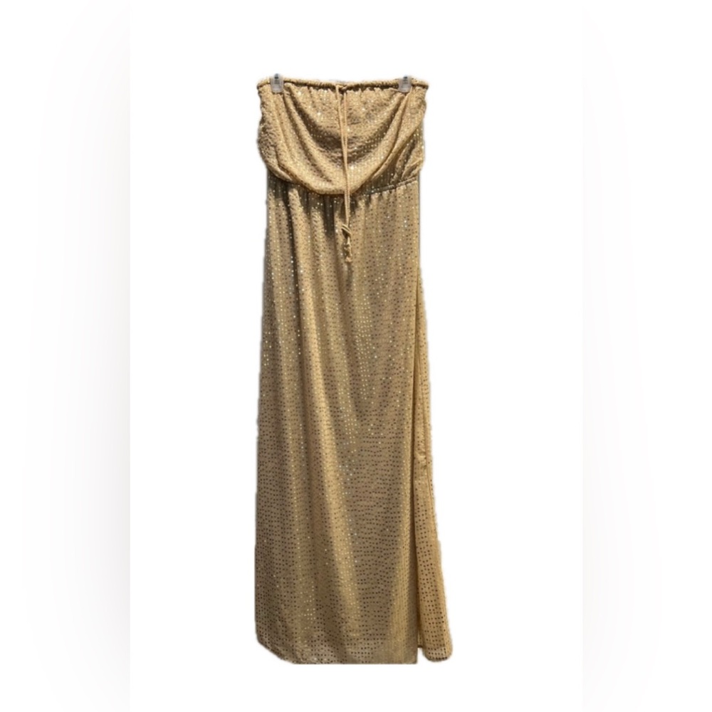 NWT Outback Red Gold Sequin Long Dress